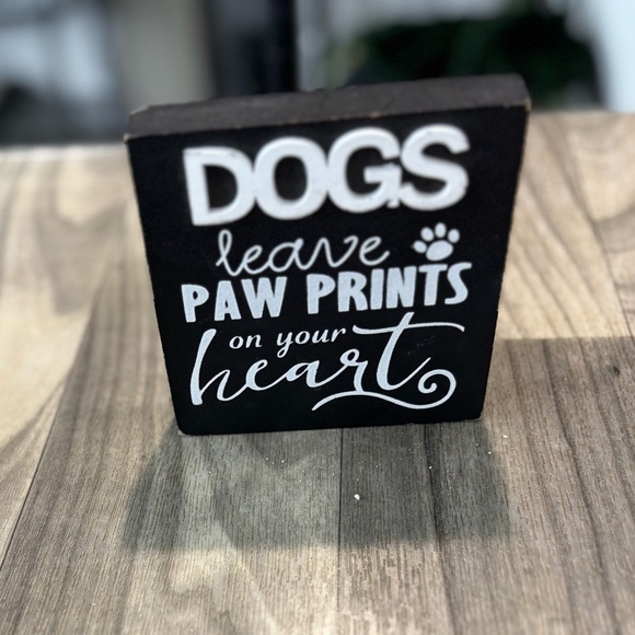 Black and White Dog with Unique Paw Prints - Picture 3 of 3